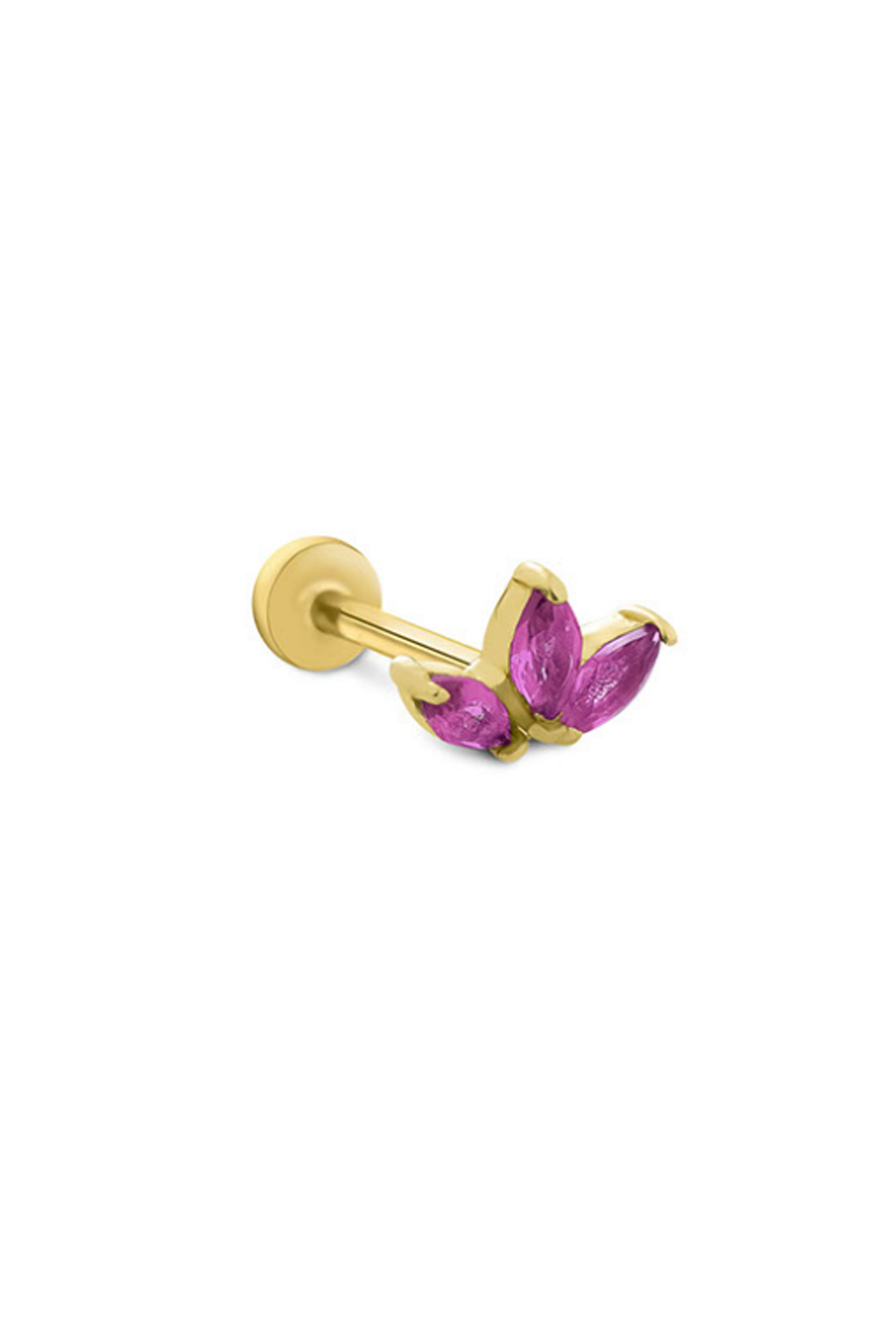 Pembe Markiz Taşlı Tragus Piercing - Yavuz Kuyumculuk (1)