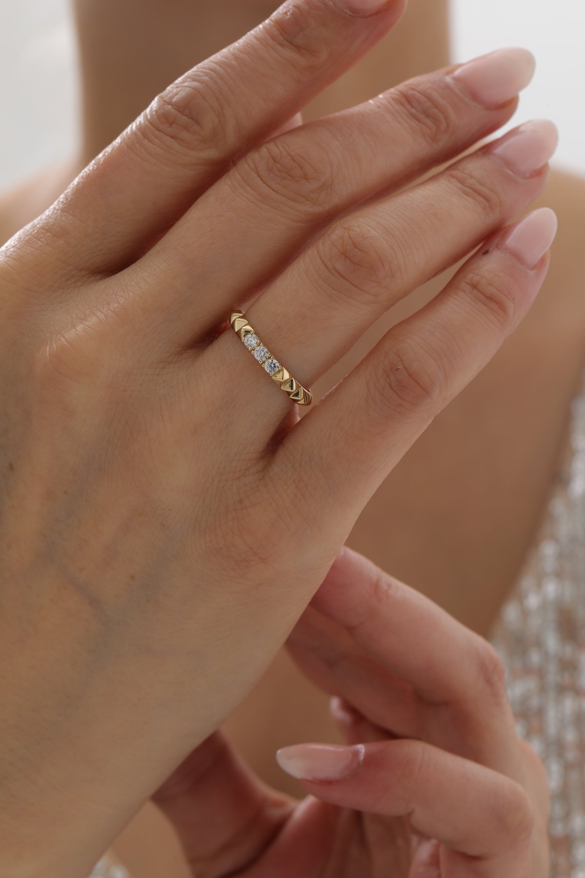 Piramit Görünümlü Modern Yüzük - Yavuz Kuyumculuk (1)