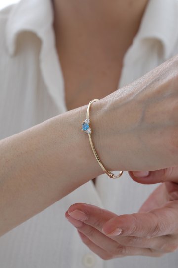 Safir Kalp Detaylı Kelepçe - 1