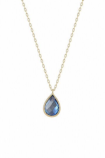 Safir Taşlı Kolye - 1