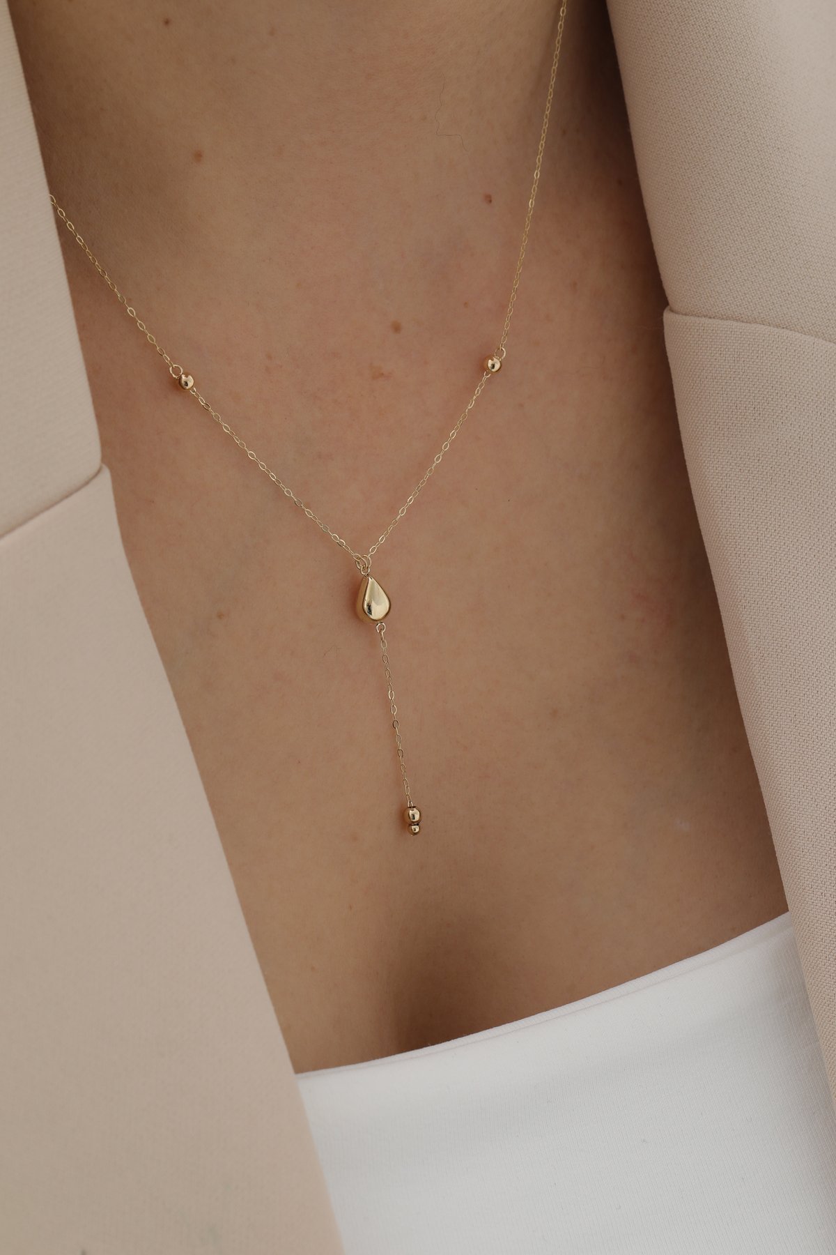 Sallantılı Damla Kolye - Yavuz Kuyumculuk