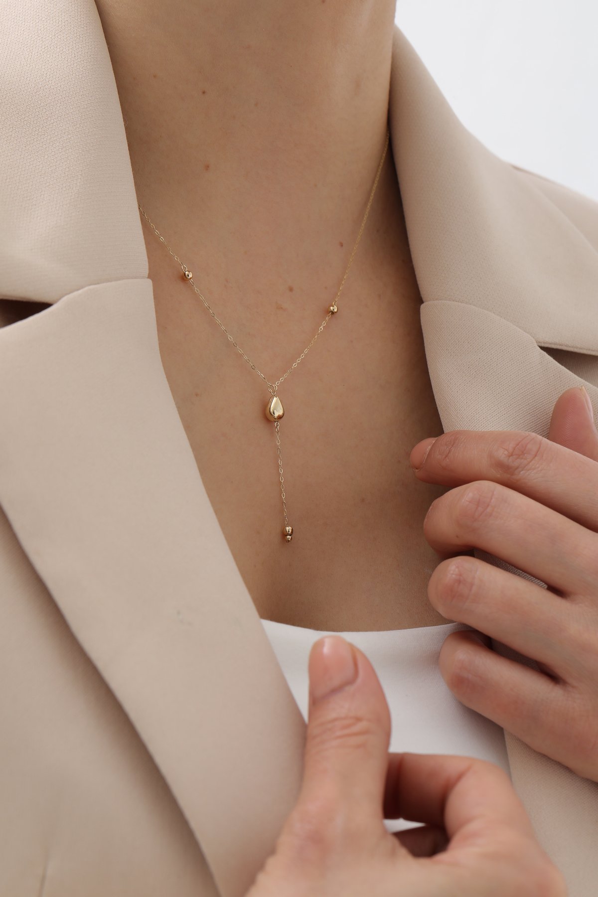 Sallantılı Damla Kolye - Yavuz Kuyumculuk (3)