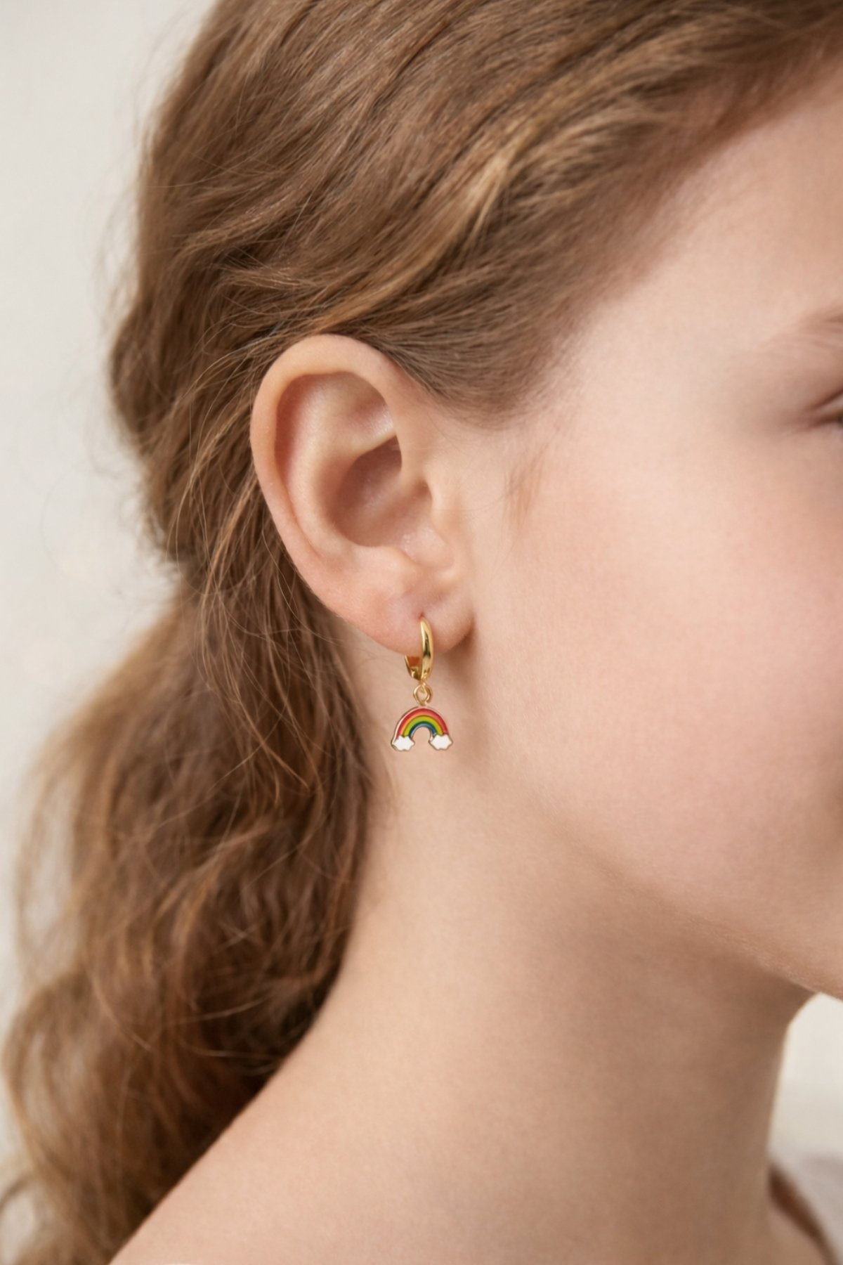 Sallantılı Gökkuşağı Çocuk Küpesi - Yavuz Kuyumculuk (1)