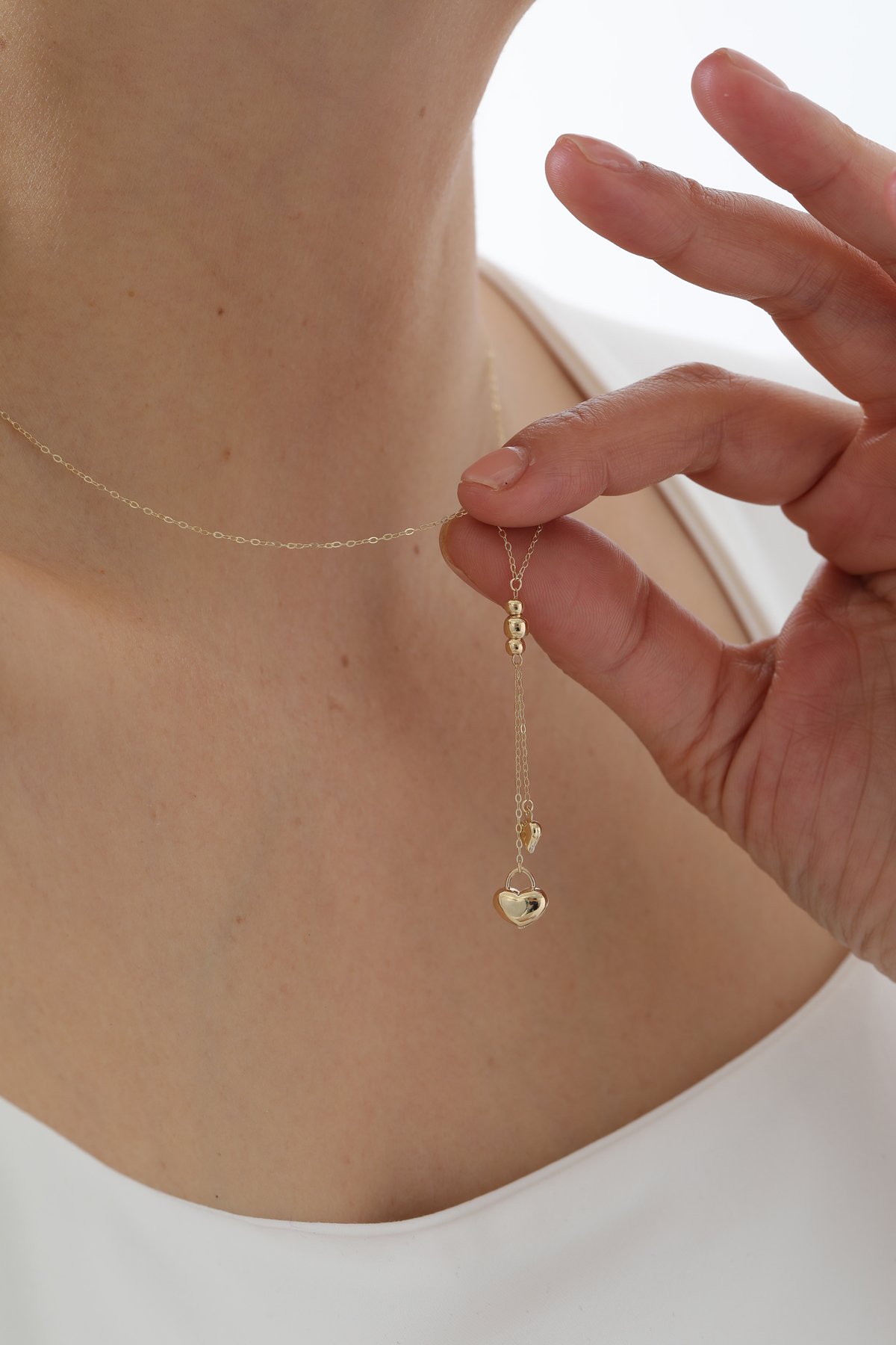 Sallantılı Kalp Kolye - Yavuz Kuyumculuk (3)