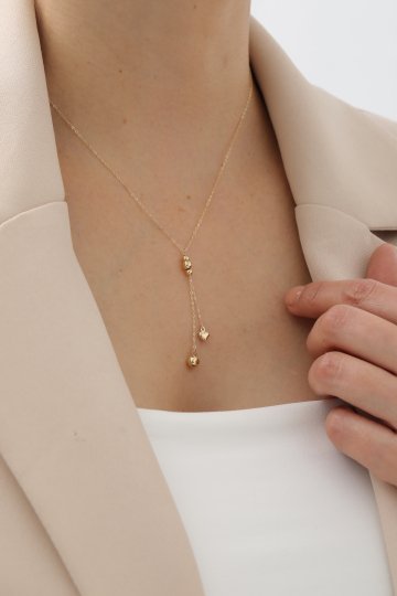 Sallantılı Modern Kalp Kolye - 3