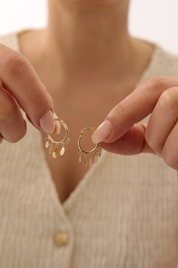 Sallantılı Pullu Küpe - 3