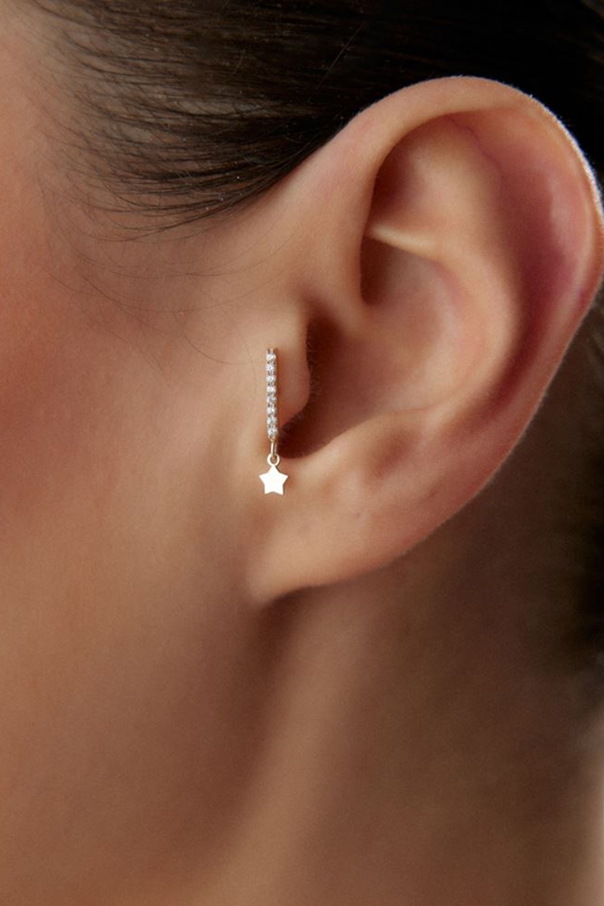 Sallantılı Taşlı Yıldız Piercing - Yavuz Kuyumculuk (1)