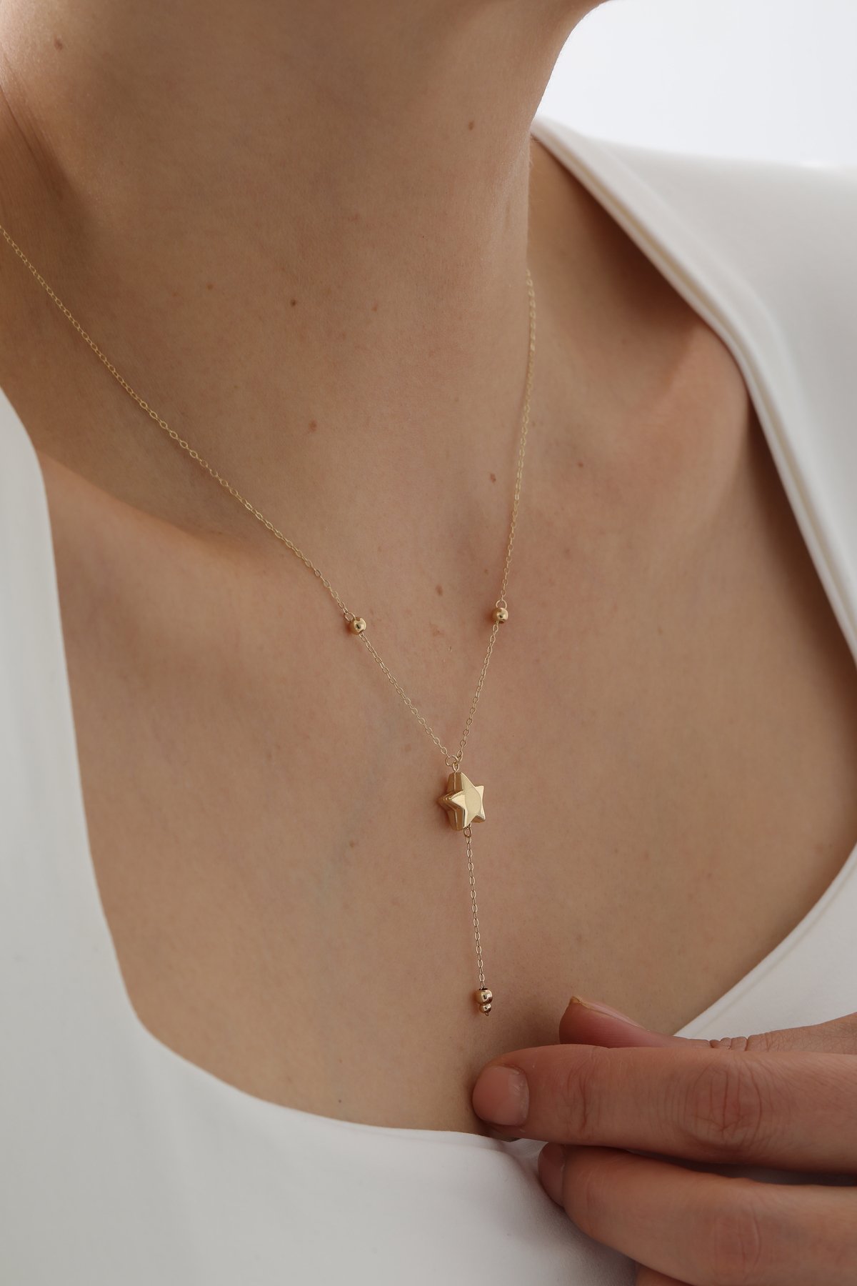 Sallantılı Yıldız Kolye - Yavuz Kuyumculuk (1)