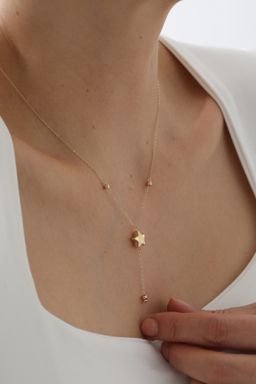 Sallantılı Yıldız Kolye - 1