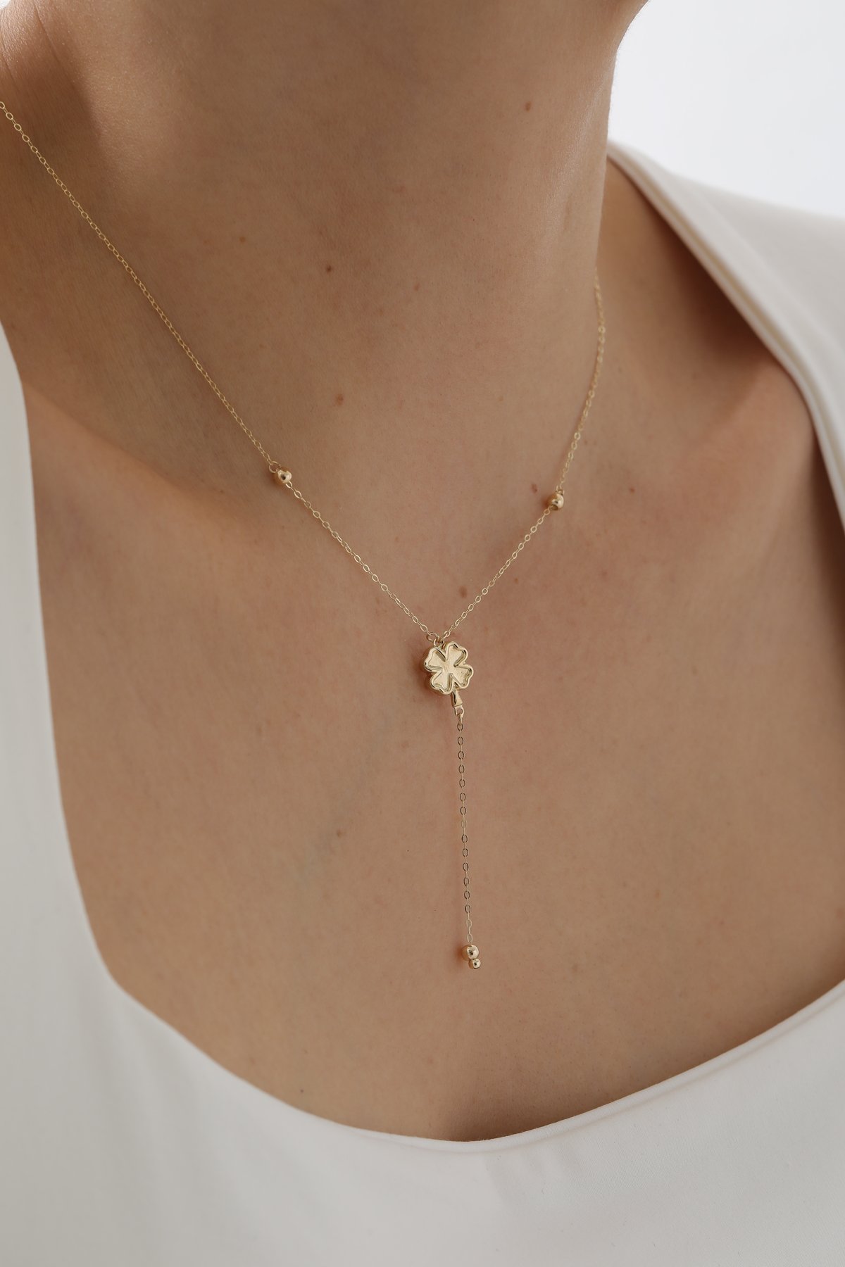 Sallantılı Yonca Kolye - Yavuz Kuyumculuk (1)