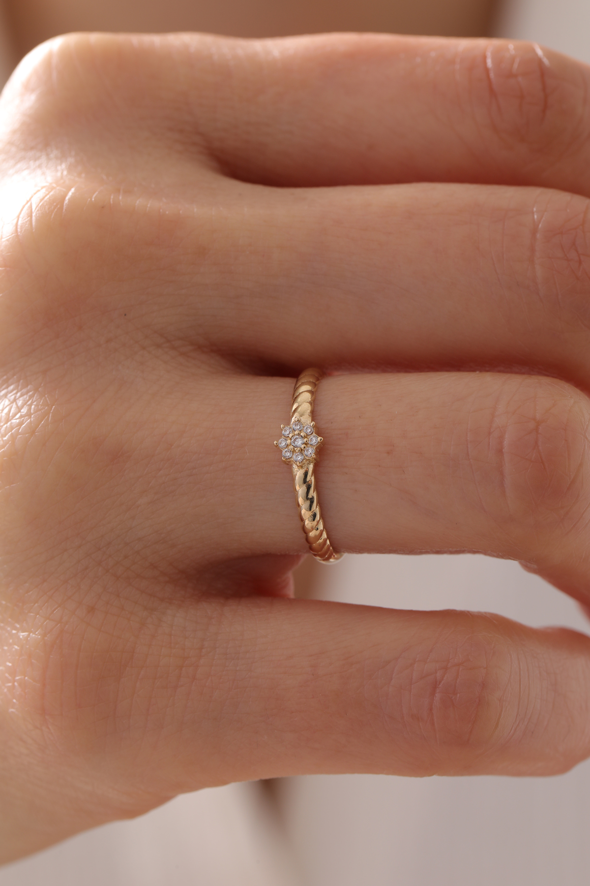 Sarmal Çiçek Yüzük - Yavuz Kuyumculuk (1)