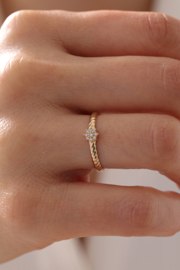 Sarmal Çiçek Yüzük - 2