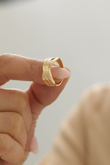 Sarmal Modern Yüzük - 3