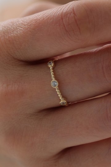 Sarmal Taş Detaylı Yüzük - 2