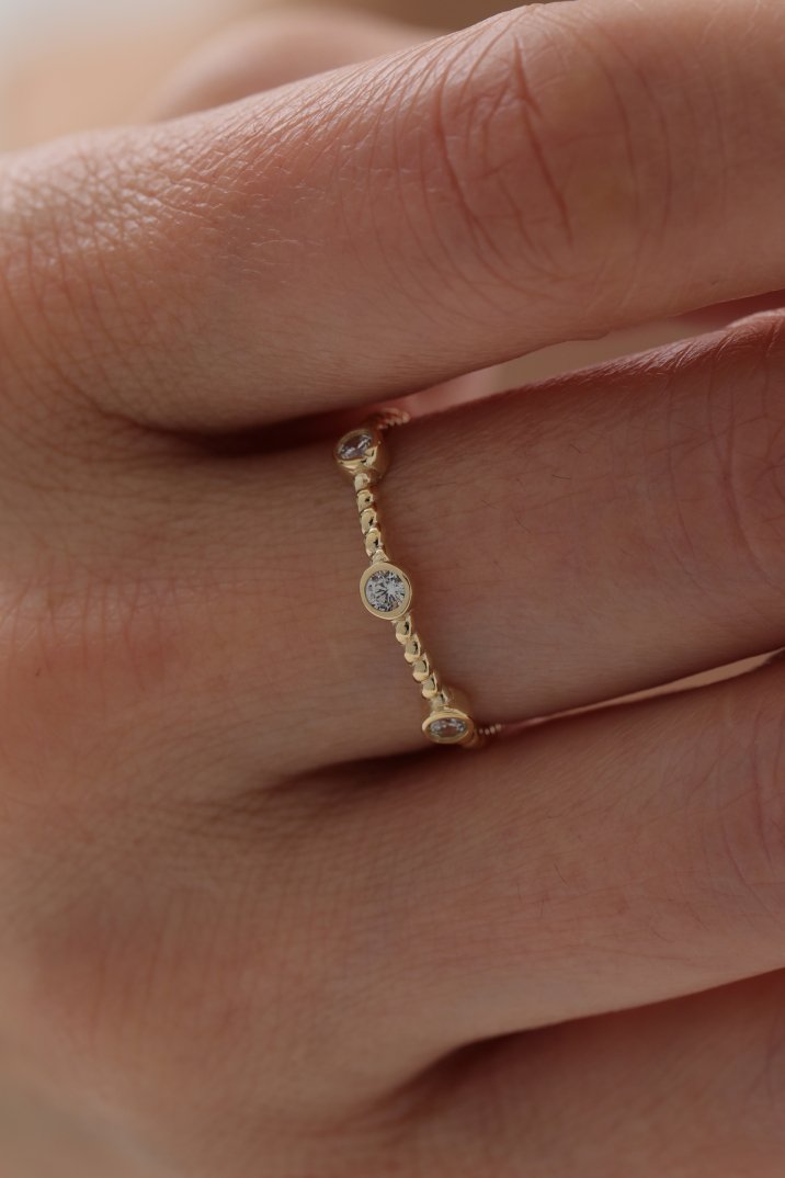 Sarmal Taş Detaylı Yüzük - Yavuz Kuyumculuk (1)