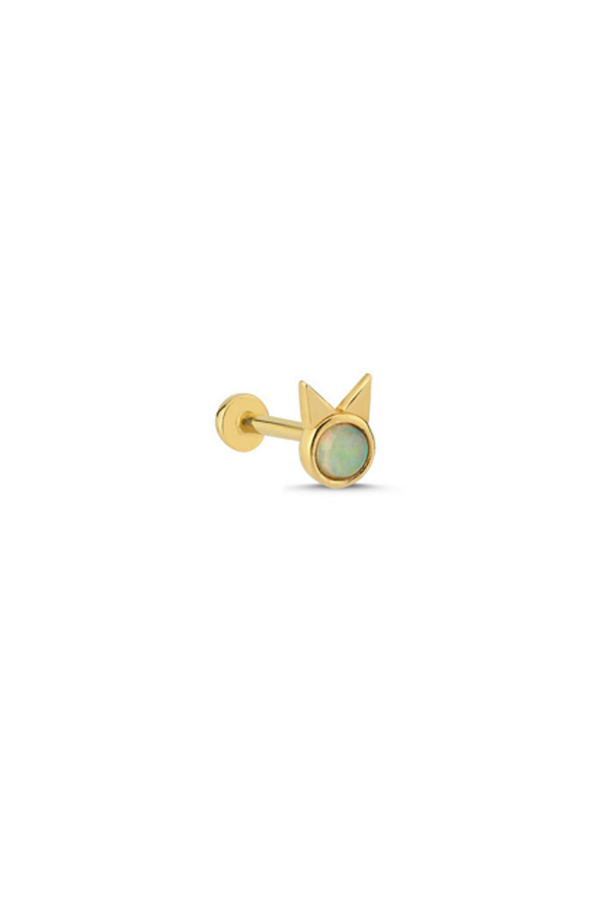 Sedefli Kedi Kulak Tragus Piercing - Yavuz Kuyumculuk (1)