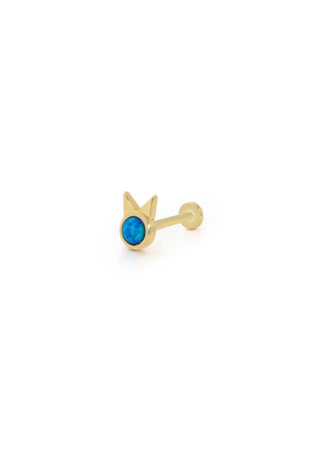 Sedefli Mavi Kedi Kulak Tragus Piercing - Yavuz Kuyumculuk (1)