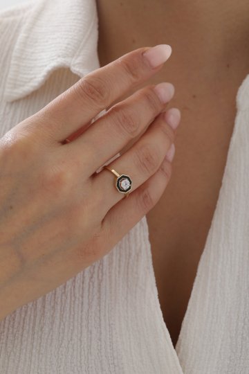 Sekizgen Mineli Baget Yüzük - 1