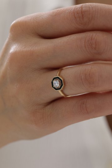 Sekizgen Mineli Baget Yüzük - 2