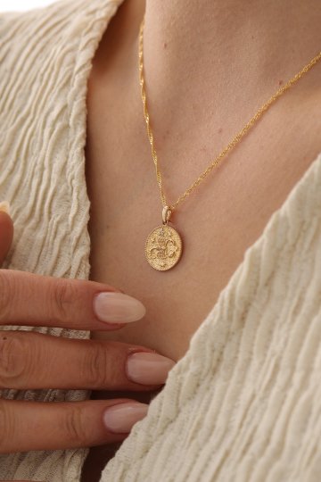 Singapur Zincir Burç Kolye - 1