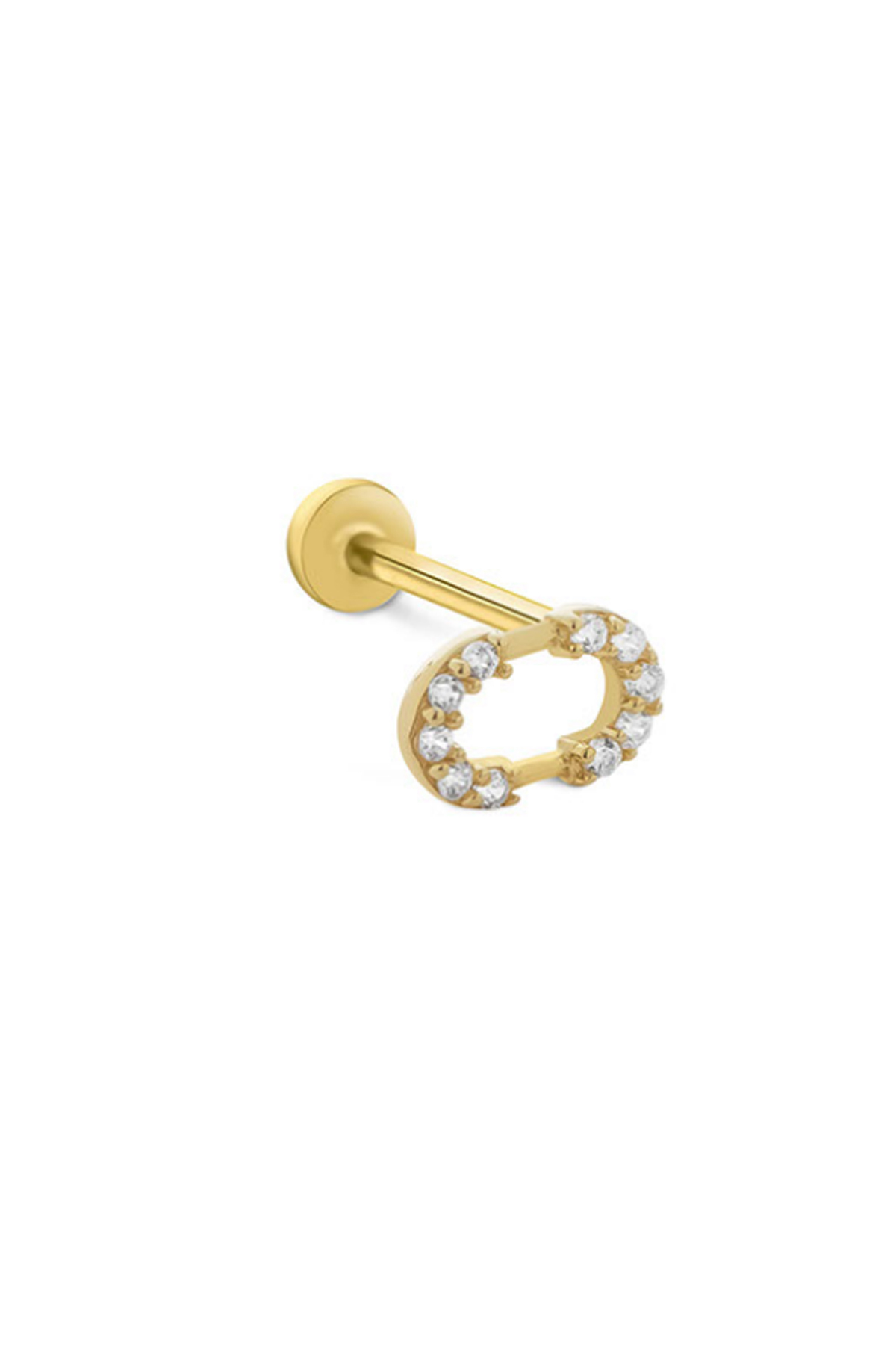 Sıra Taşlı Halka Tragus Piercing - Yavuz Kuyumculuk (1)