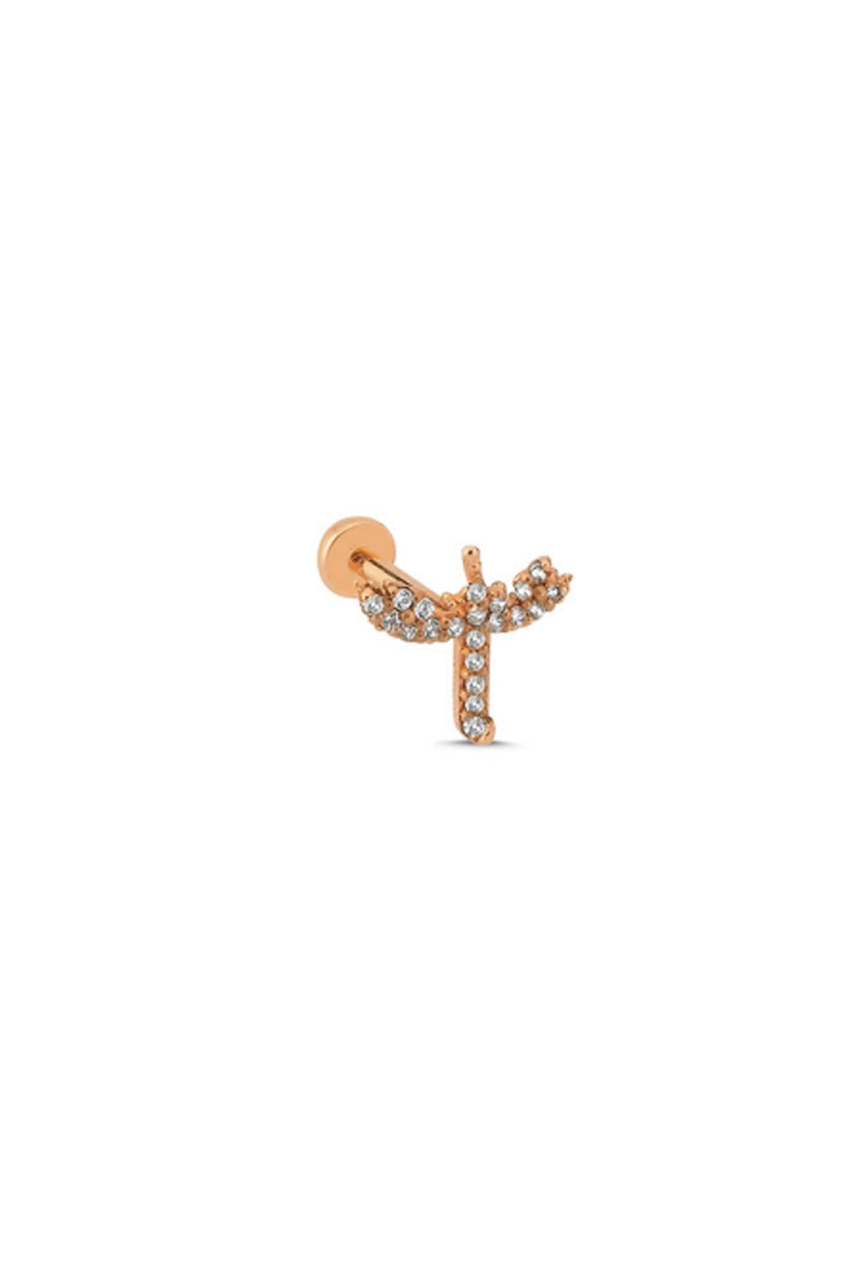 Sıra Taşlı Kanatlı Kılıç Tragus Piercing - Yavuz Kuyumculuk (1)