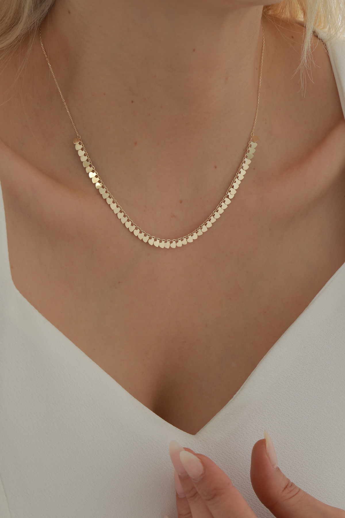 Sıralı Kalp Kolye - Yavuz Kuyumculuk (1)