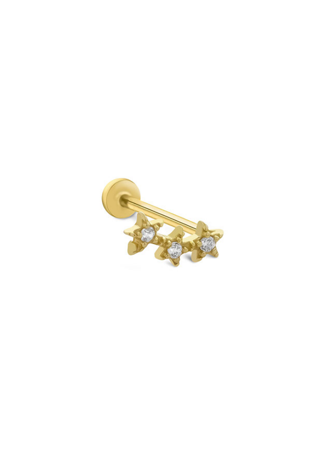 Sıralı Taşlı Yıldız Tragus Piercing - Yavuz Kuyumculuk (1)