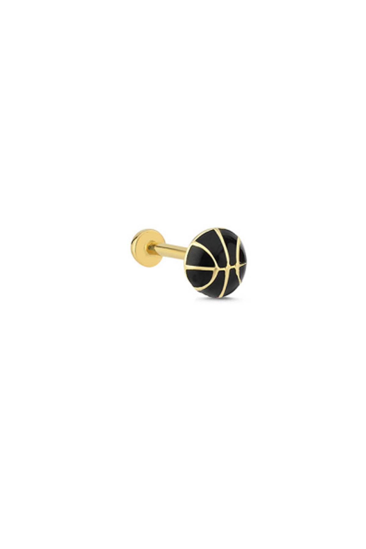 Siyah Mineli Basketbol Topu Tragus Piercing - Yavuz Kuyumculuk (1)
