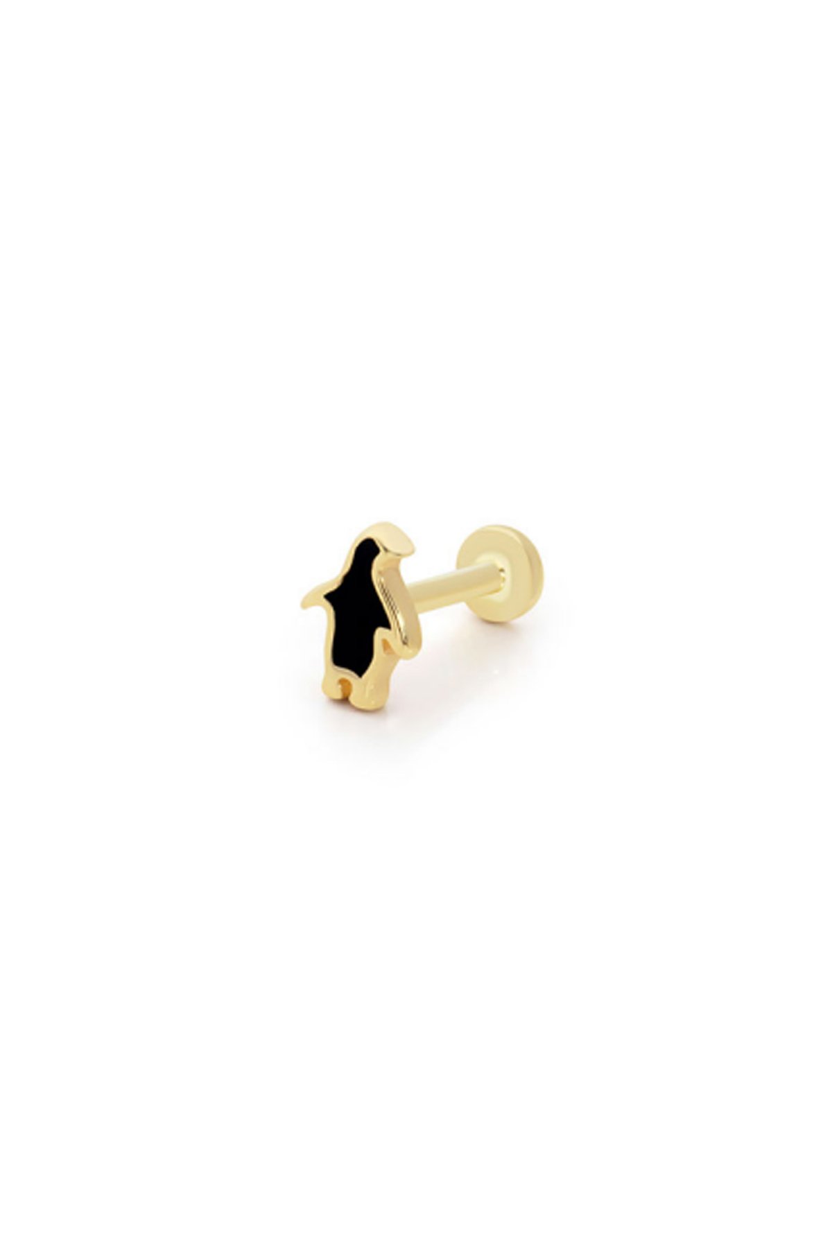 Siyah Mineli Penguen Tragus Piercing - Yavuz Kuyumculuk (1)