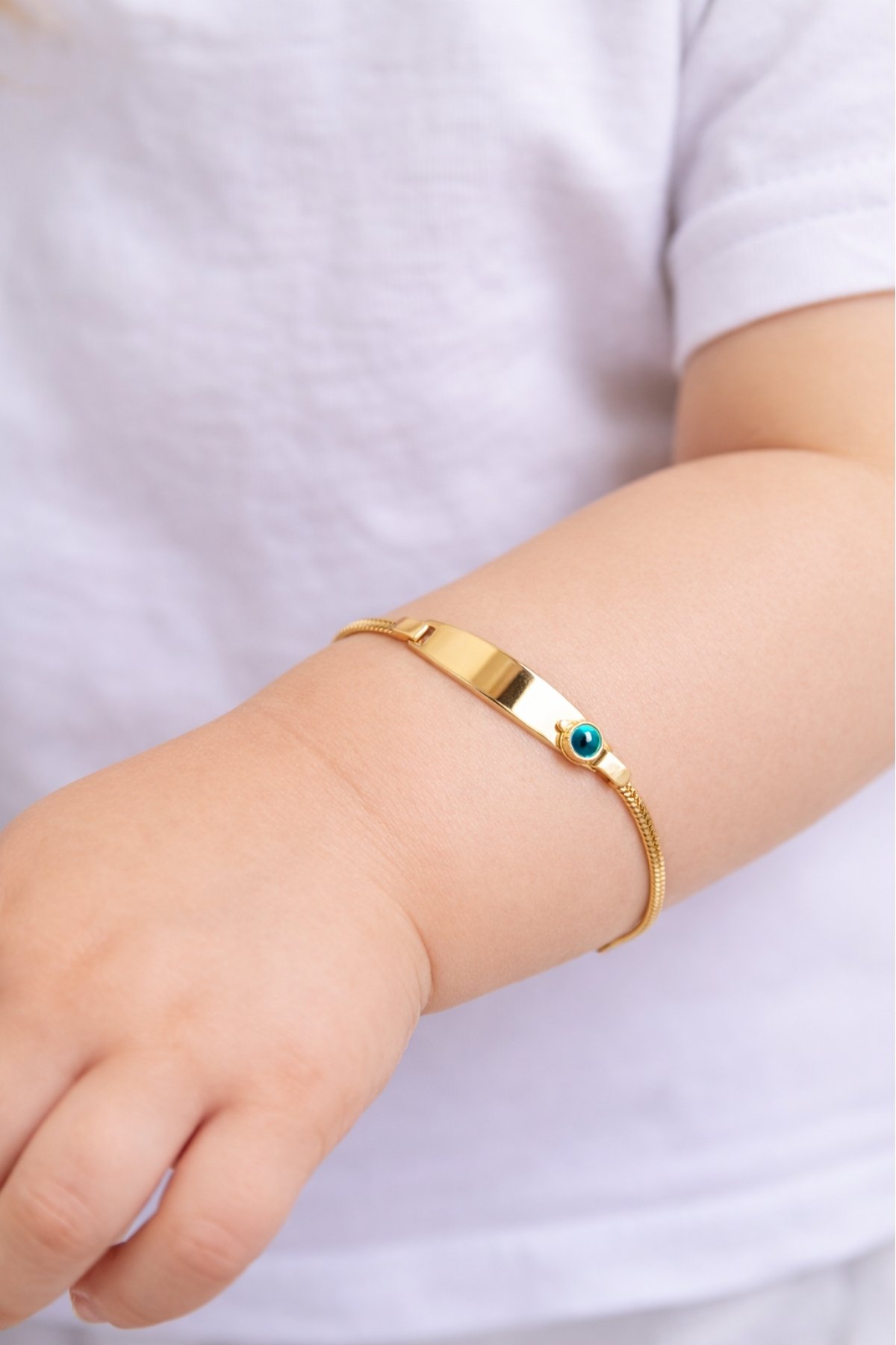 Snake Zincir Nazar Boncuklu Çocuk Bilekliği - Yavuz Kuyumculuk (1)