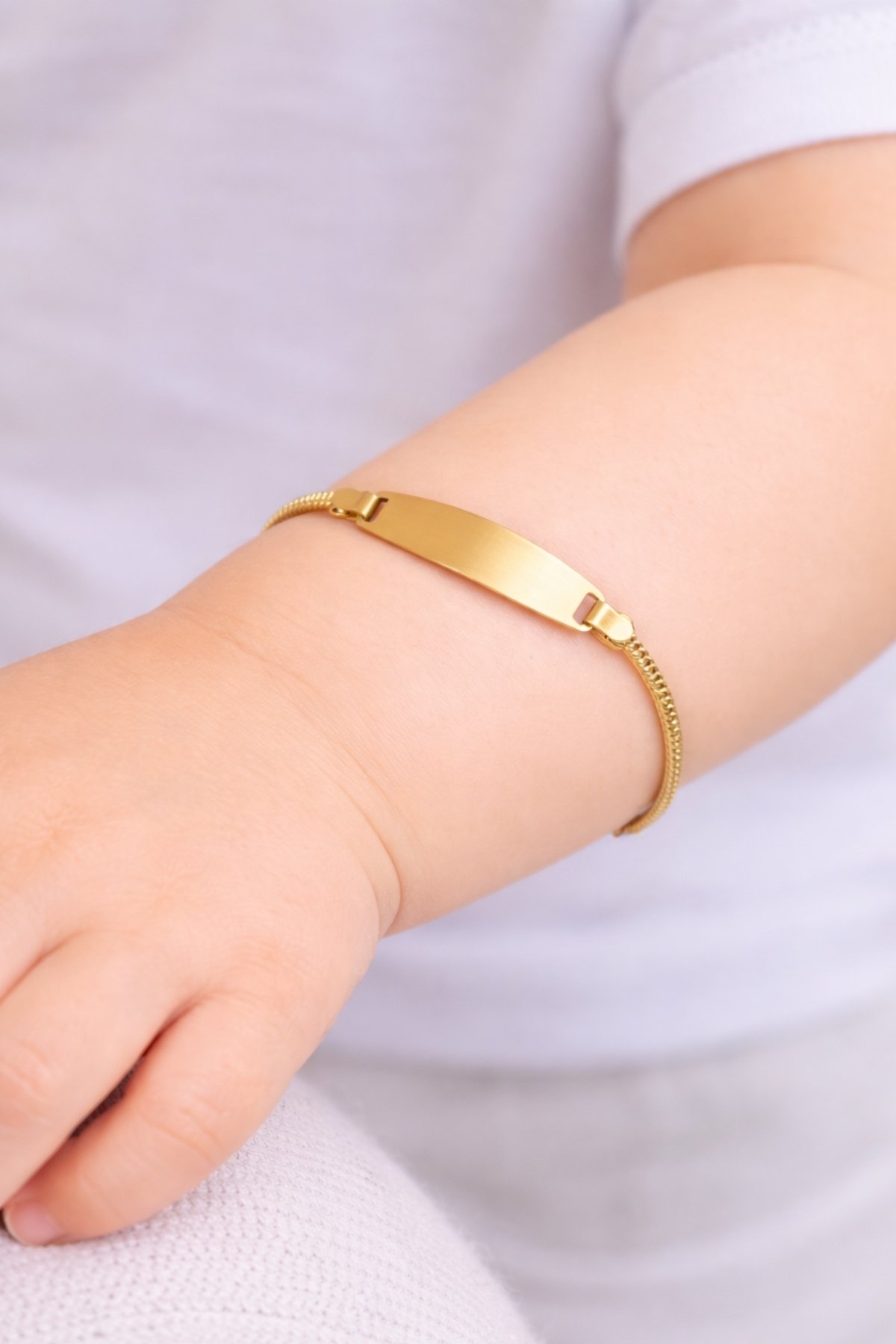 Snake Zincir Plaka Çocuk Bilekliği - Yavuz Kuyumculuk (1)