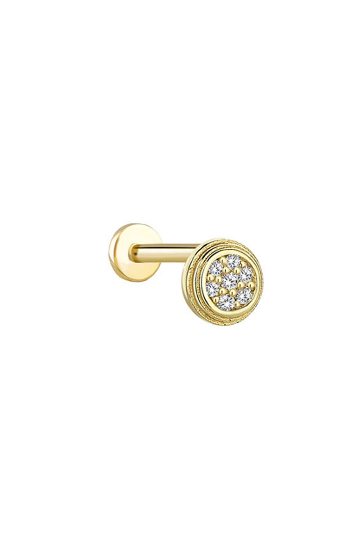 Taş Detay Daire Tragus Piercing - Yavuz Kuyumculuk (1)