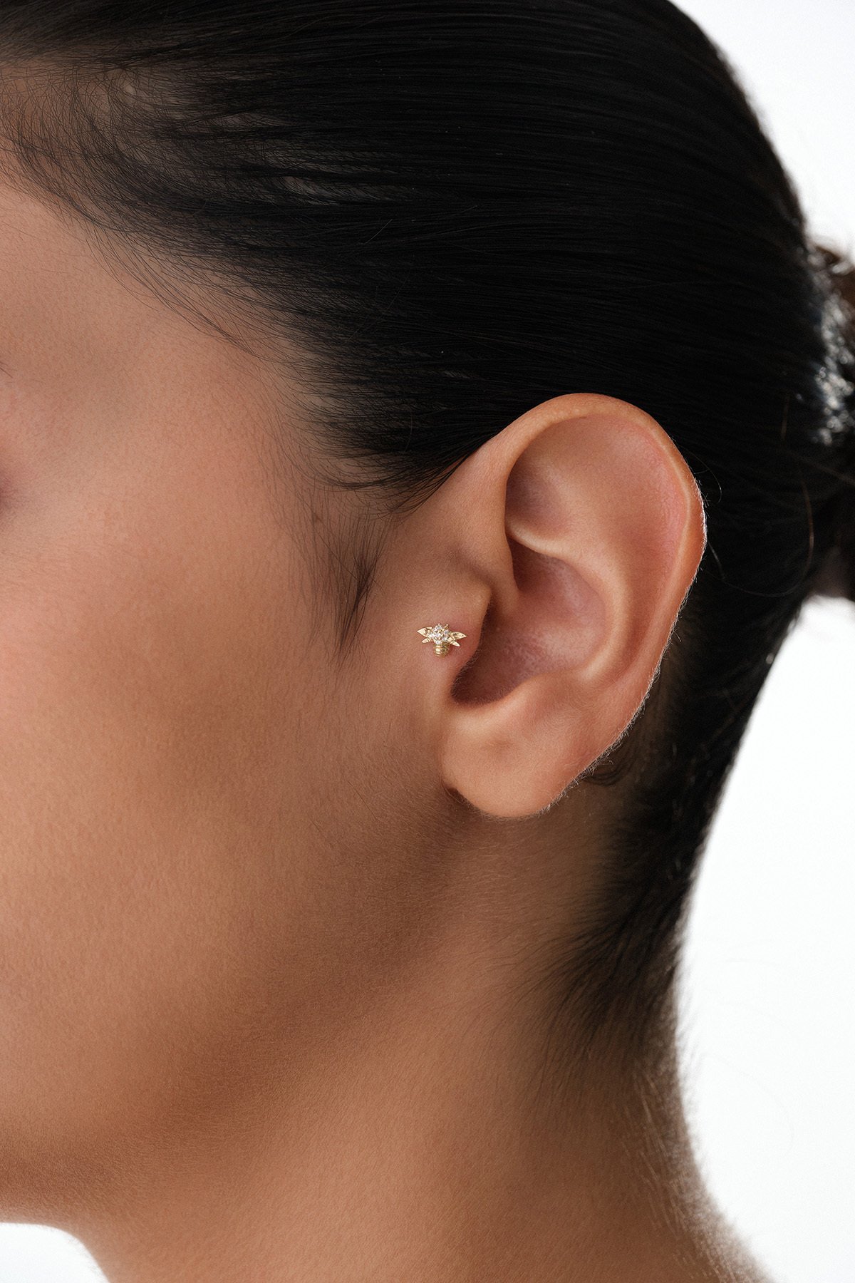 Taşlı Arı Tragus Piercing - Yavuz Kuyumculuk (2)