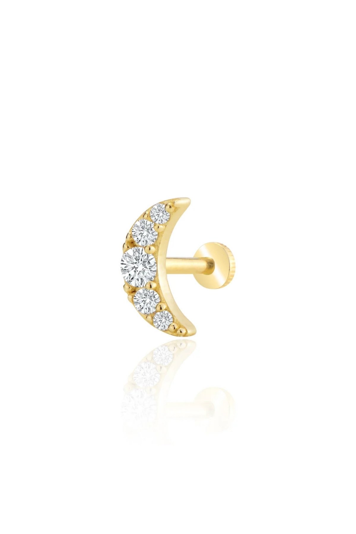 Taşlı Ay Tragus Piercing - Yavuz Kuyumculuk (1)