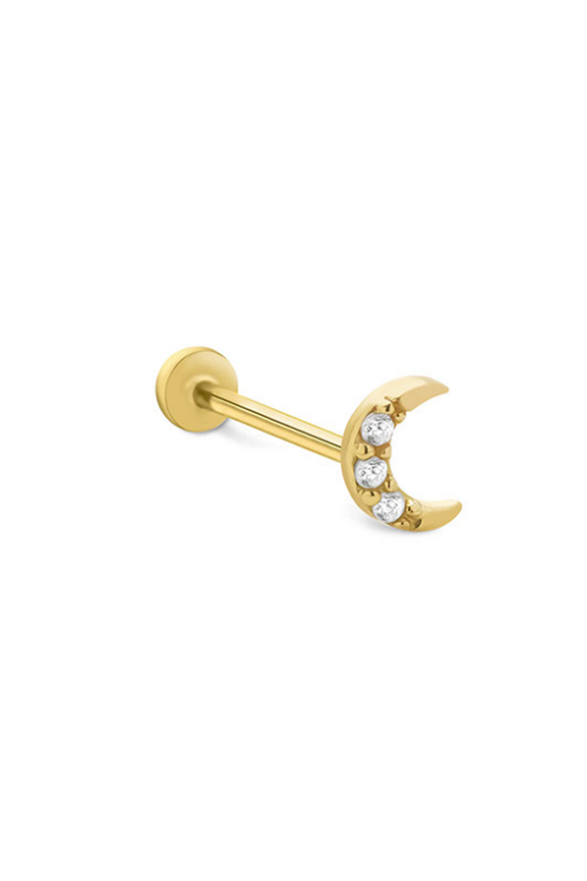 Taşlı Ay Tragus Piercing - Yavuz Kuyumculuk (1)