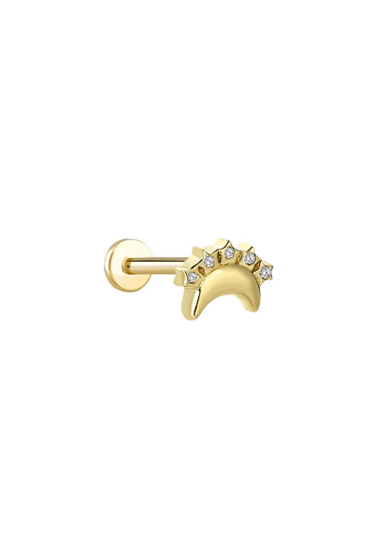 Taşlı Ay Tragus Piercing - Yavuz Kuyumculuk (1)