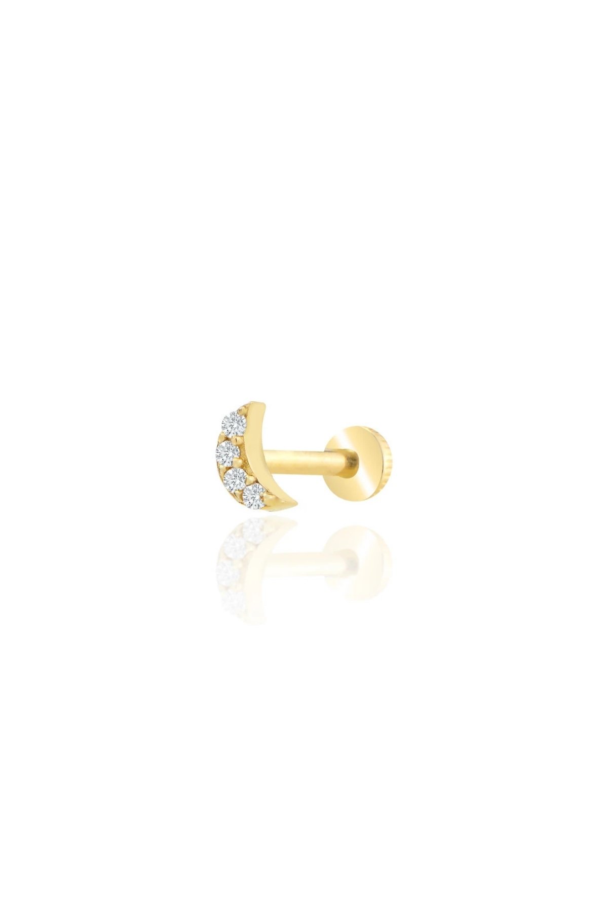 Taşlı Ay Tragus Piercing - Yavuz Kuyumculuk (1)