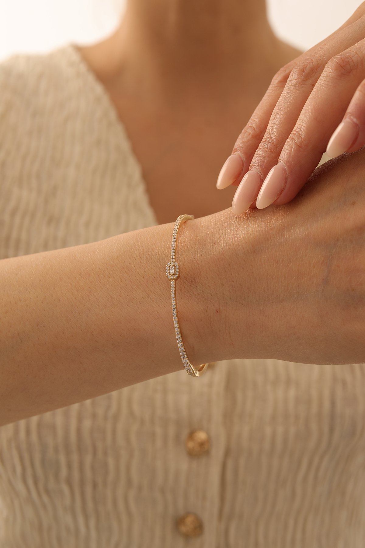 Taşlı Baget Kelepçe - Yavuz Kuyumculuk (2)