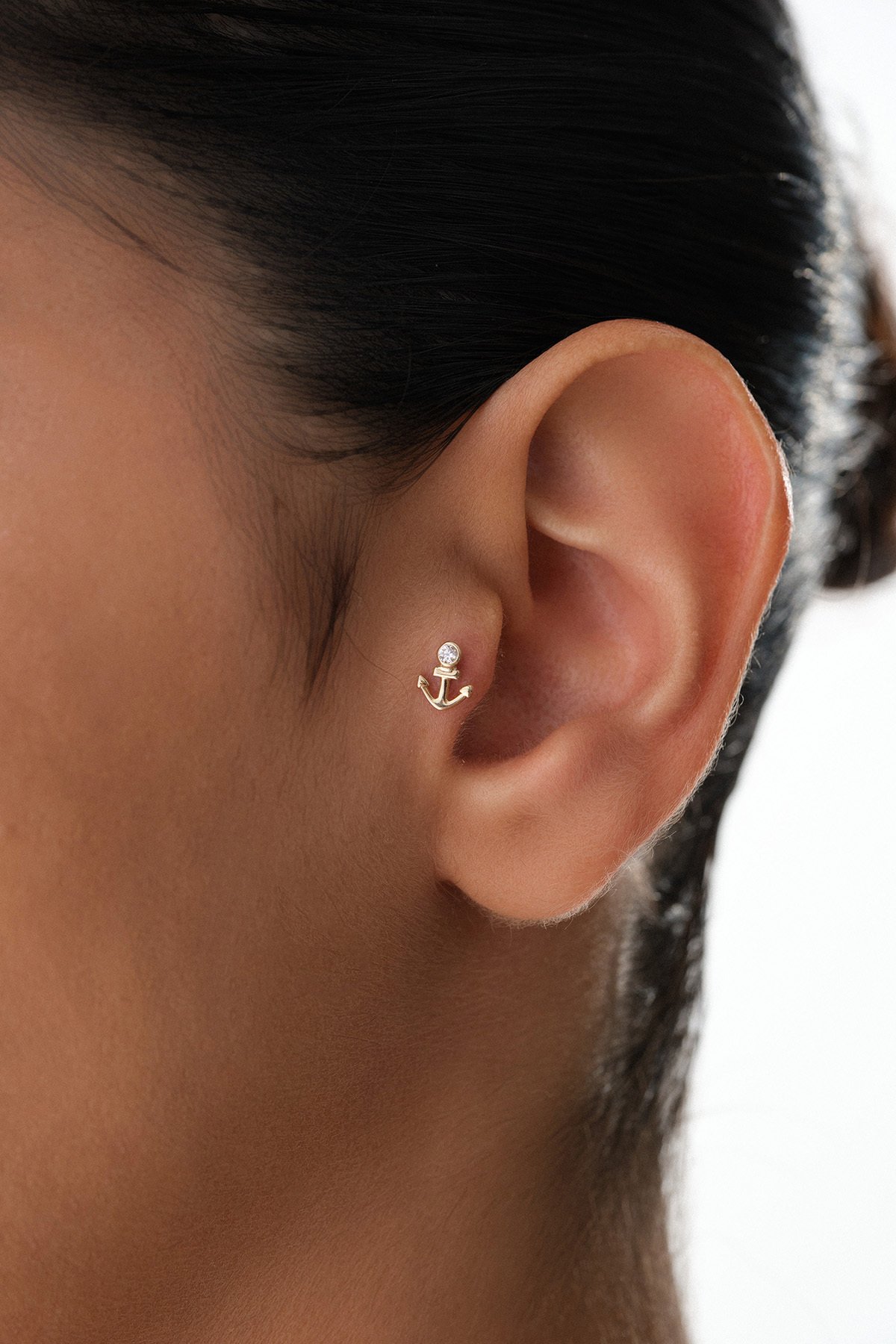 Taşlı Çapa Tragus Piercing - Yavuz Kuyumculuk (2)
