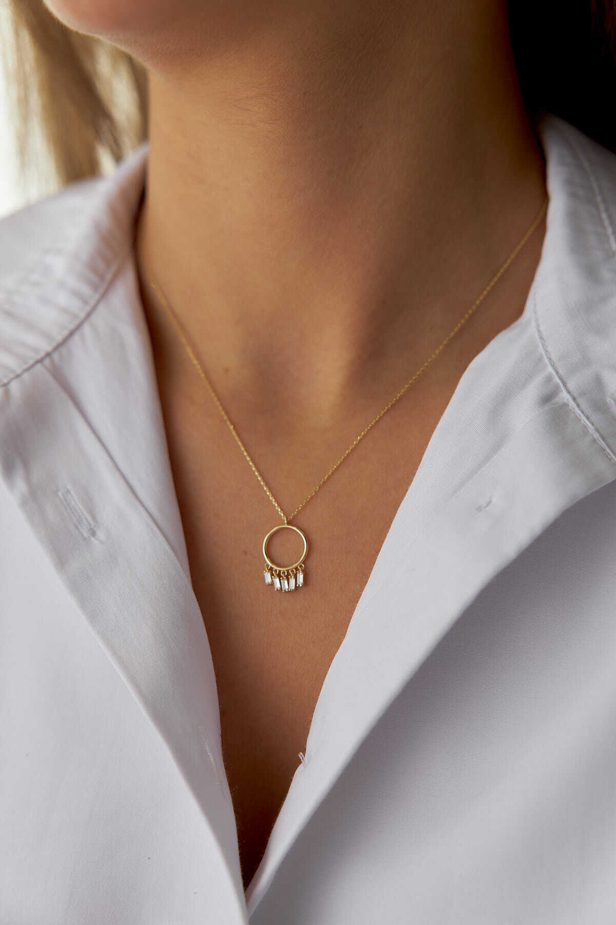 Taşlı Çember Kolye - Yavuz Kuyumculuk (3)