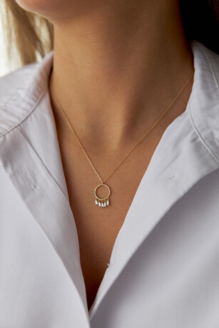 Taşlı Çember Kolye - 4