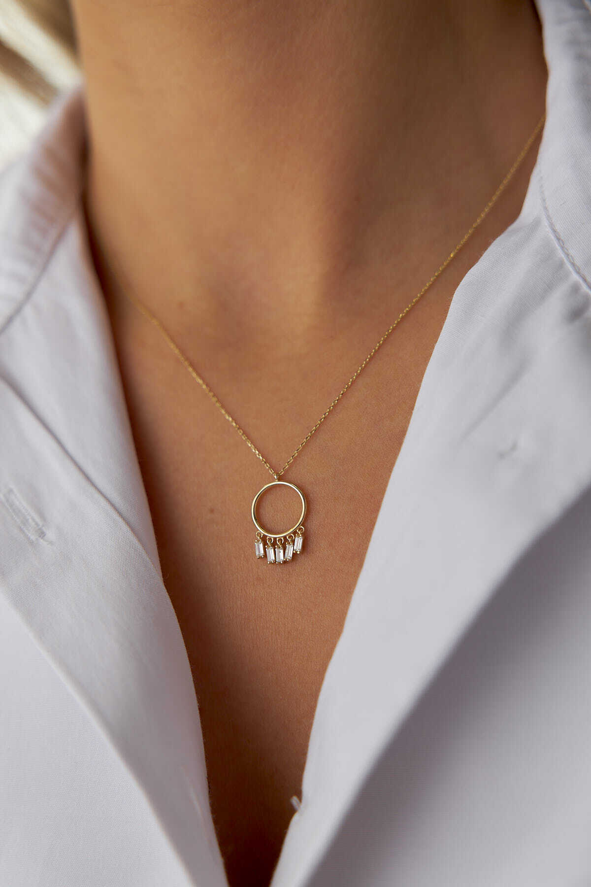 Taşlı Çember Kolye - Yavuz Kuyumculuk (5)