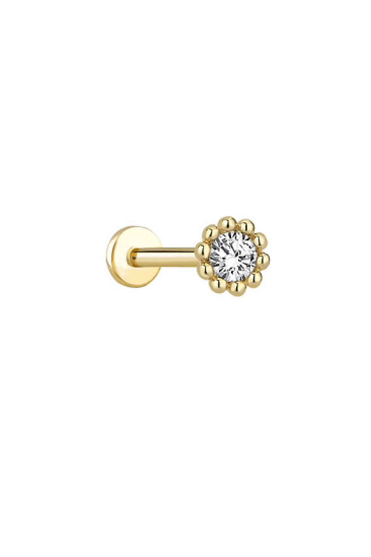 Taşlı Çiçek Tragus Piercing - Yavuz Kuyumculuk (1)
