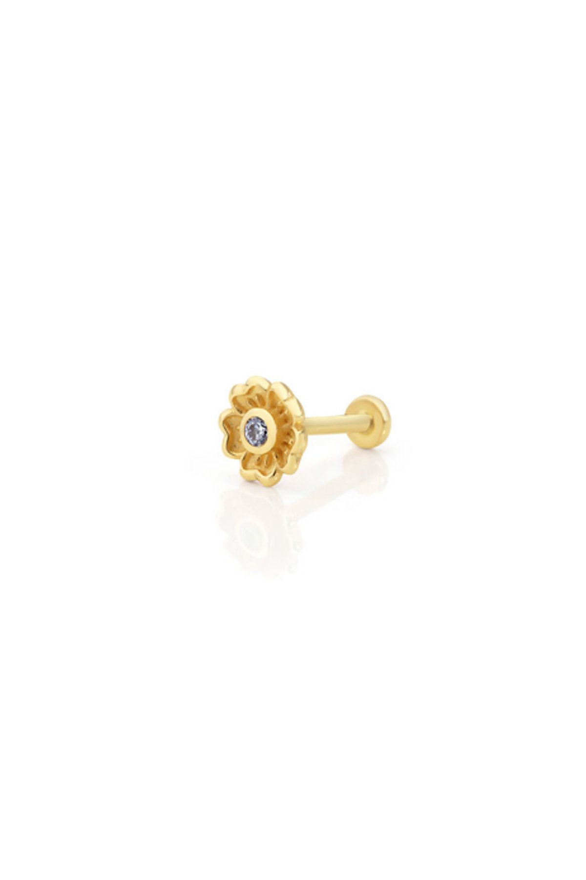 Taşlı Çiçek Tragus Piercing - Yavuz Kuyumculuk (1)