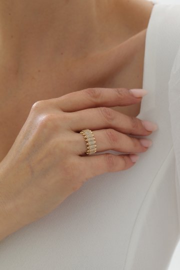 Taşlı Çivi Yüzük - 1