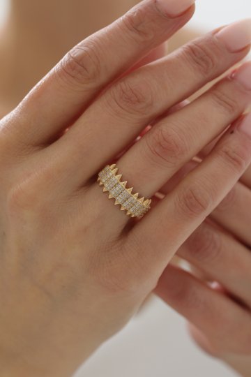 Taşlı Çivi Yüzük - 2