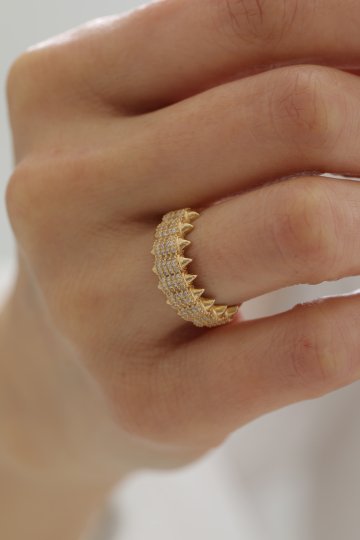 Taşlı Çivi Yüzük - 3