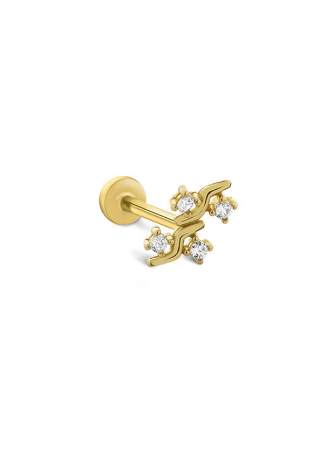 Taşlı Dal Tragus Piercing - Yavuz Kuyumculuk (1)