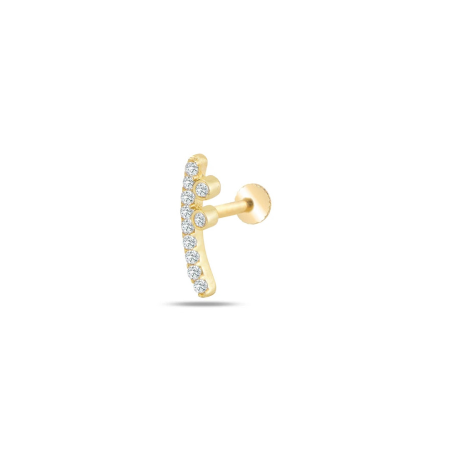 Taşlı Eğimli Piercing